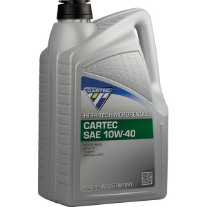 Cartec Mehrbereichs-Motorenöl 10W-40, 5 Liter Kanister für Otto- und Dieselmotoren.