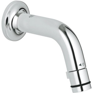 Grohe Waschtisch-Wandauslaufventil DN15 Universal aus Chrom, seitliche Ansicht.