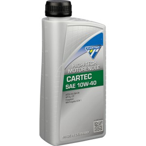 Cartec Mehrbereichs-Motorenöl 10W-40, 1 Liter Flasche für Otto- und Dieselmotoren.