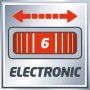 Detailaufnahme: Elektronische Drehzahlregulierung des Einhell Trockenbauschleifers.