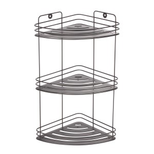 MSV Eck-Regal Kery Stahl 20 cm x 20 cm x 41 cm Mattschwarz