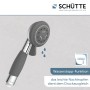 Schütte Handbrause Vital Chrom, grau/silber mit Wasserstopp-Funktion.
