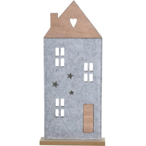 Deko Aufsteller Haus Filz 38 cm 3-fach sortiert