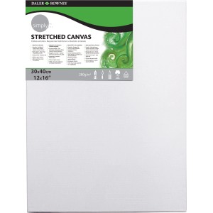 Rechteckiger, weißer Keilrahmen (30x40 cm) von Simply, geeignet für Öl- und Acrylmalerei.