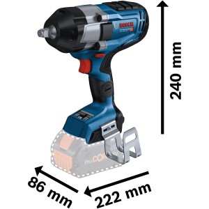 Bosch Professional GDS 18V-1000 C Akku-Drehschlagschrauber mit L-Boxx, blau/schwarz.
