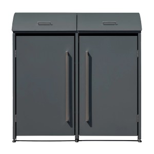 Westmann Mülltonnenbox Moderna 2 x 240 l Anthrazit 83 cm x 139 cm x 135 cm