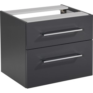 Fackelmann Waschbeckenunterschrank HYPE 3.0, anthrazit matt, 60 cm breit, mit zwei Schubladen.