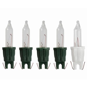 Ersatzleuchtmittel Klar für Tisch-Kunsttanne, 5er Set (4 normale, 1 Sicherheitsbirne)