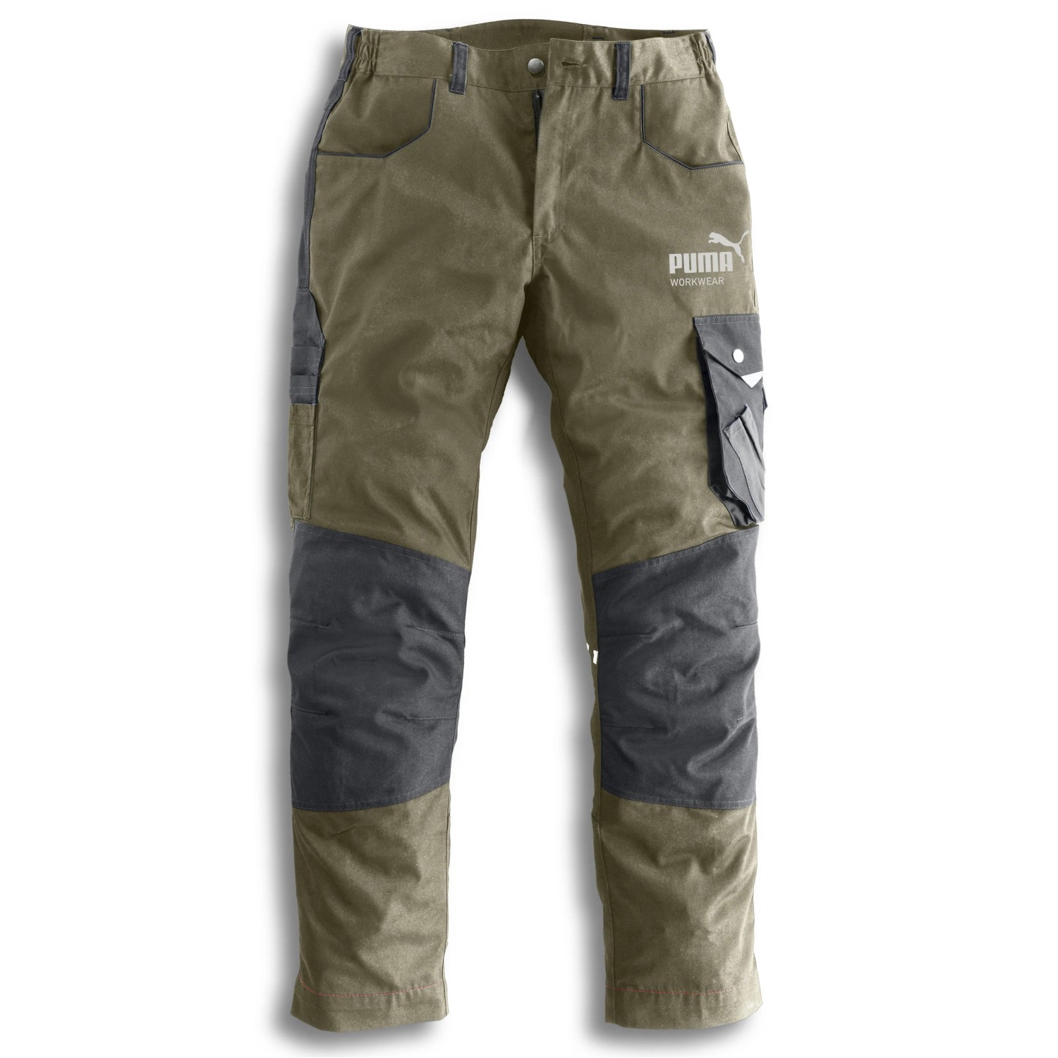 Bullstar Arbeitsshort WORXTAR Oliv/schwarz Größe 60 - Mit Dehnbund, Vielen Taschen, Moderne Robuste Arbeitskleidung 1043-0-301-60