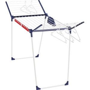 Leifheit Wäscheständer Pegasus 200 Solid Comfort mit Flügeln, Kleinteilehaltern und Kleiderbügeln.