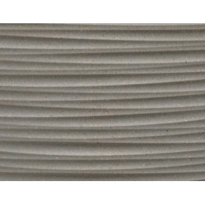 Detailaufnahme: Graues Siena Garden Pflanzgefäß Eco Lens mit Rillenstruktur, Ø 30 cm.