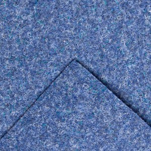 Andiamo Teppichboden Nadelfilz Manchester Denim, Meterware in Blau mit melierter Struktur.