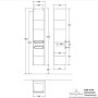 Technische Zeichnung Villeroy & Boch Subway 2.0 Hochschrank, Maße und Details.