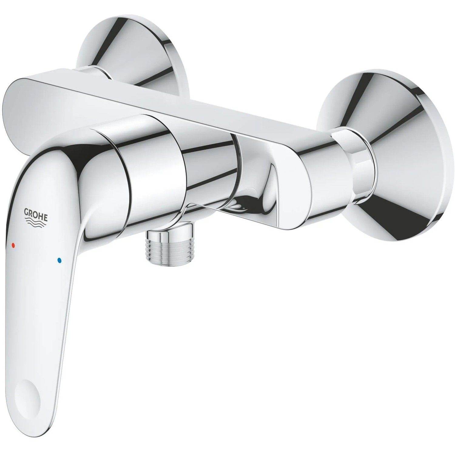 Glänzende Grohe Swift Einhand-Brausebatterie für die Dusche.