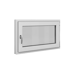 Weißes Roro Kunststofffenster Basic, 100x60 cm, DIN rechts, mit Dreh-Kipp-Funktion und 3-fach Verglasung.