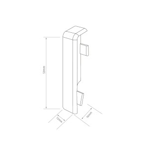 Egger Zwischenstück 6 cm Esche Grau 2 Stück