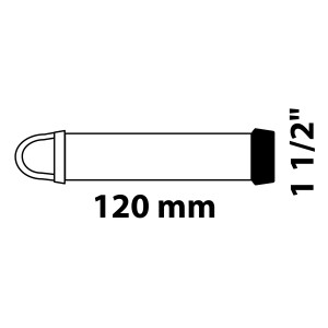 Kirchhoff Standrohrventil, 47,8 mm (1 1/2) x 120 mm, Chrom, für Excentersiphons.