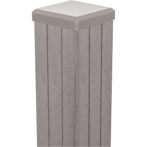 GroJa Fertigzaun-Torpfosten zum Einbetonieren 240 cm Bi-Color Sand