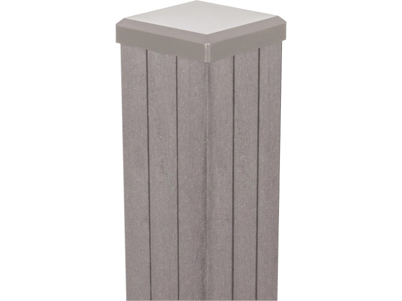 GroJa FertigzaunTorpfosten zum Einbetonieren 240 cm BiColor Sand