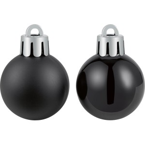 Christbaumkugel-Set Kunststoff Ø 3 cm 9-teilig Schwarz
