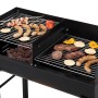 Tepro Grillfass Detroit Holzkohlegrill mit Grillgut auf zwei Grillrosten.