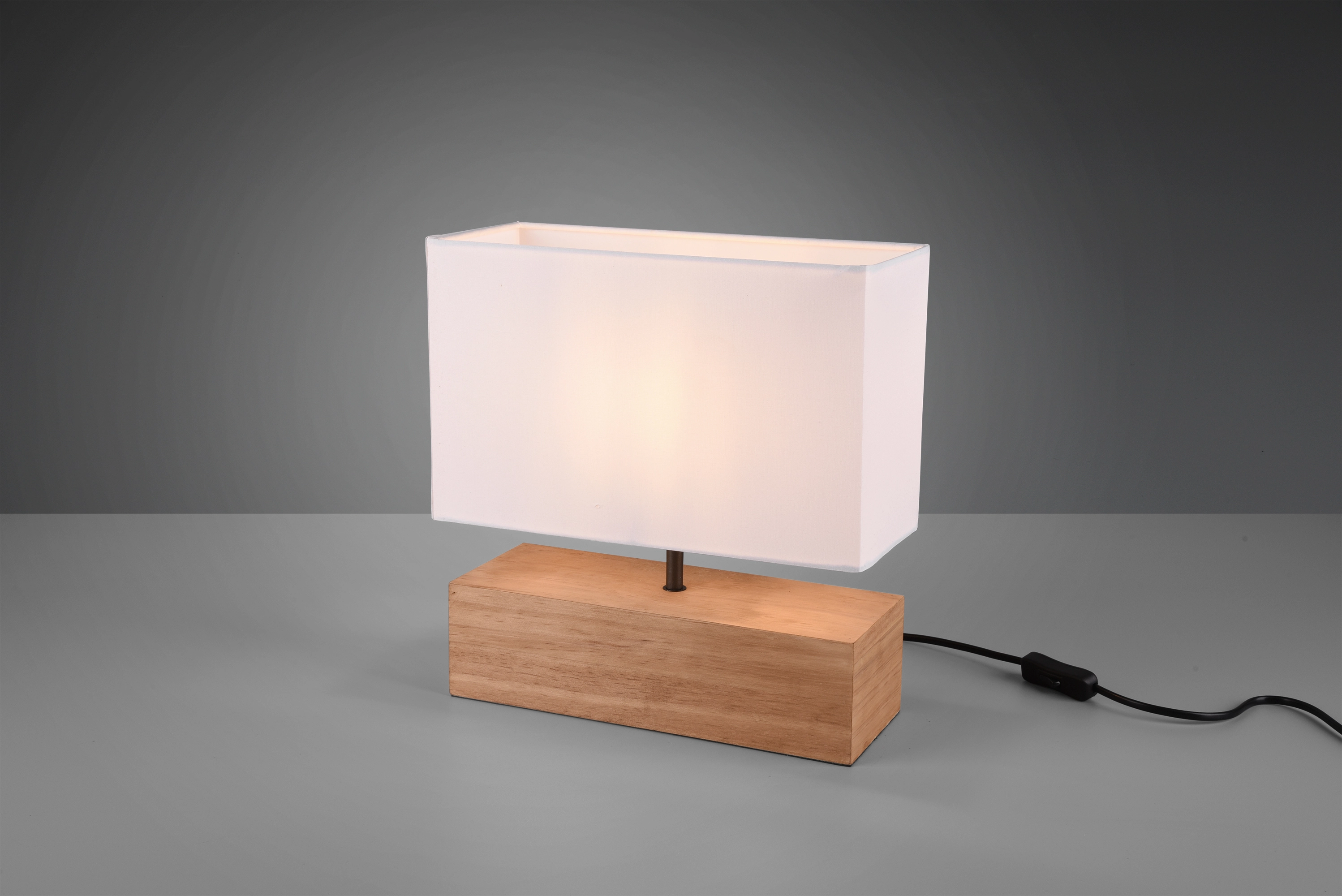 Reality Tischlampe Woody 30,5 x 30 x 12 cm Naturholz-Weiß kaufen bei OBI | Tischlampen