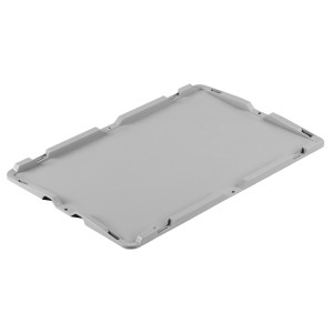 Grauer Deckel für Eurobox-System Aufbewahrungsbox, 80x60 cm, zum sicheren Verschließen.