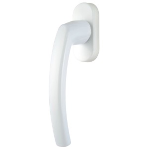 Weißer Fenstergriff aus Kunststoff für Fenster-Zubehör.