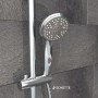 Schütte Aqua-2-Save Handbrause, Chrom, mit Wasserstopp und Anti-Kalknoppen.