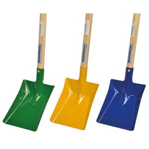 Sonneck Kinderschaufel Mini mit Stiel, verschiedene Farben für Kinder-Gartenarbeit.
