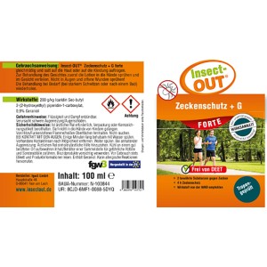 Insect-Out Zeckenschutz +G Forte, 100ml Spray gegen Zecken.