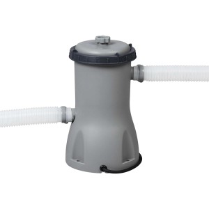 Bestway 800 gal Kartuschenfilter Pool Filterpumpe mit Schläuchen, grau.