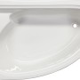 Weiße Sanoacryl Raumspar-Badewanne London, 165x95 cm, Aufsicht.