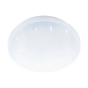 Weiße Eglo LED Deckenleuchte Pogliola-S, Ø 26cm, mit Sternenhimmel-Effekt.
