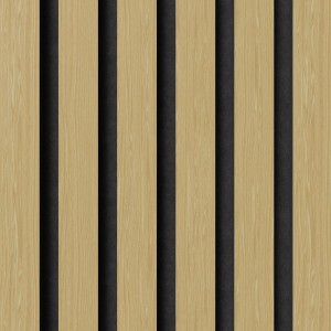 Akustikpaneel Eiche/Schwarz, 60cm, 2er-Set. Wandverkleidung für besseren Raumklang.