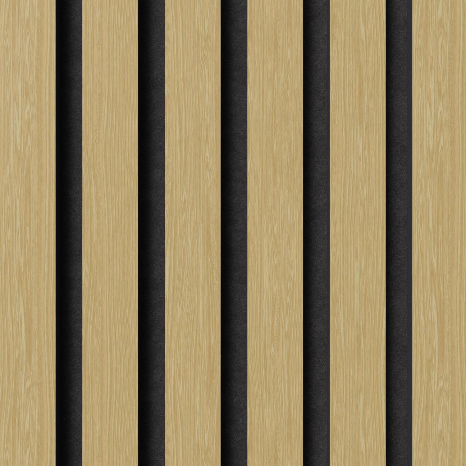 Akustikpaneel Eiche/Schwarz, 60cm, 2er-Set. Wandverkleidung für besseren Raumklang.