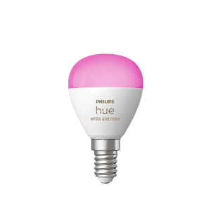 Philips Hue E14 LED Lampe in Tropfenform, 5W, farbiges Licht.