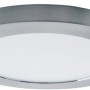 Flache, runde LED-Deckenleuchte Bonus (22,5 cm) von Näve mit silberfarbenem Metallrahmen.