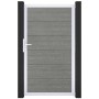 GroJa Steckzaun Tor BasicLine, Universal-DIN, EV1 Grey Ash Cut, Ansicht