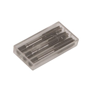 LUX Gewindebohrer Set Stahl M8 Comfort im transparenten Kunststoffkasten.