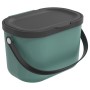 Rotho Bioabfallbehälter Albula, 3,2 l, Mistletoe Green, mit Deckel und Tragegriff.