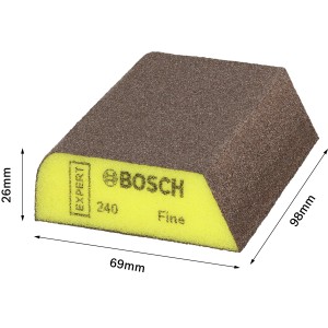 Bosch Schaumstoff-Schleifblock Expert Combi S470, fein, 69x97x26mm, für Handschleifarbeiten.