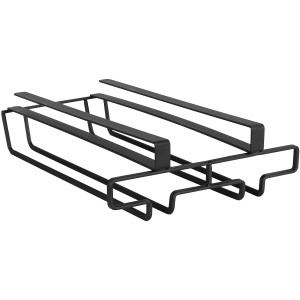 Wenko Gläserhalter Schrankeinsatz für 6 Gläser, aus schwarzem Metall.