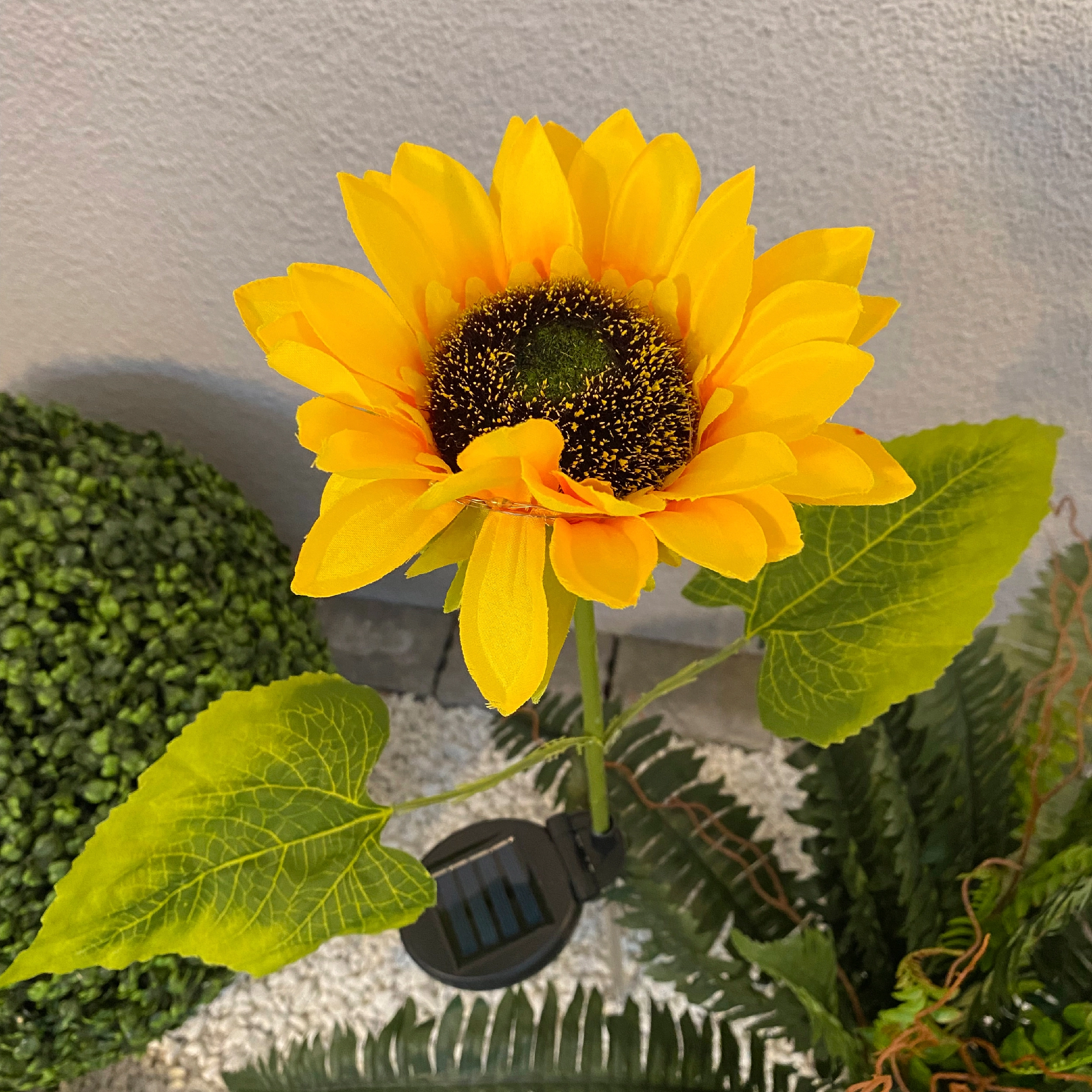 Näve Solar-Erdspieß Sonnenblumen IP44 Gelb-Grün 2er-Set 78,5 cm
