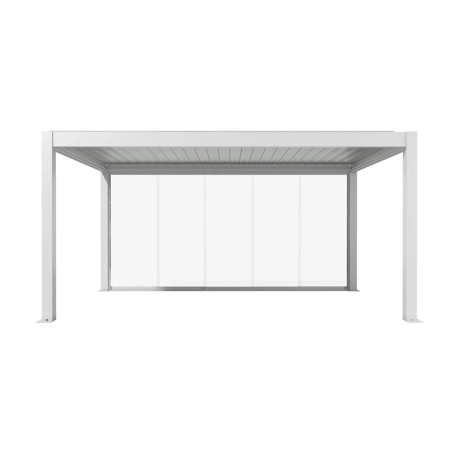 Biohort Glasschiebewand Klarglas 5 m Weiß_2