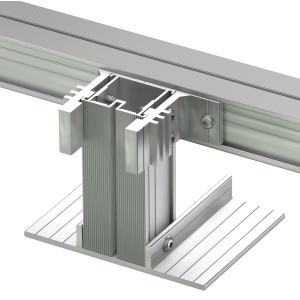 GS Aluecofix Pro Blendenhalter für Terrassendielen Aluprofile (45x23mm), Blank