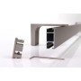Gardinenschiene 1-lauf Loft Edelstahl-Optik mit Wandhalterung, Endkappe und Inbusschlüssel. Aluminium-Profil für Vorhänge.
