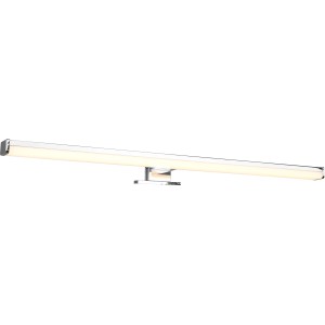 Chromfarbene Trio LED-Spiegelleuchte Lino, 60x600x105 mm, für Bad und Wohnraum.