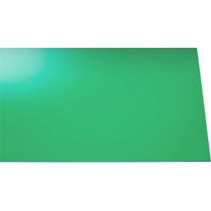 Grüne Acryl Platte (3mm) für Kunststoffbedachung, 1500x500mm, glatte Oberfläche.