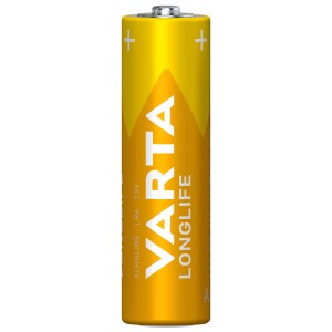 Gold-gelbe Varta Mignon AA Alkalibatterie 1.5V. Langanhaltende Energie für Geräte mit konstantem Bedarf.